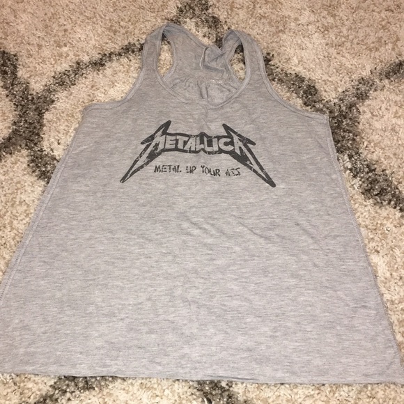 Metallica Metal Up Your Ass Soft Gray Bella Tank S - Picture 3 of 7